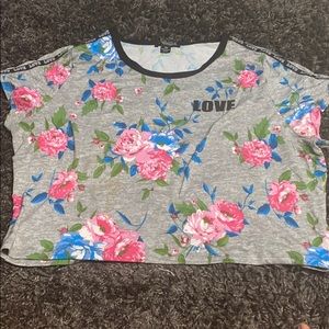 Floral design love shirt